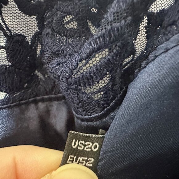 NEW CHI CHI MIDI Blue Lace with Tule Dress Size 20 US - Picture 5 of 8